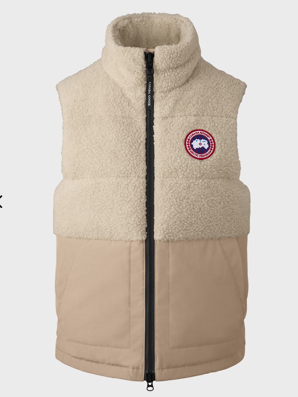 Canada goose elora tan shearling vest M,S